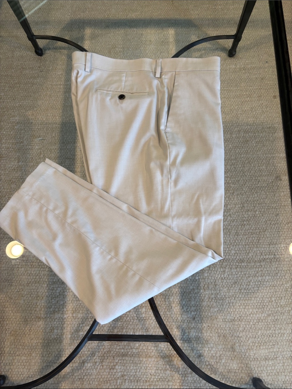 Haggar Men's Dress Slacks in Light Tan 36/30